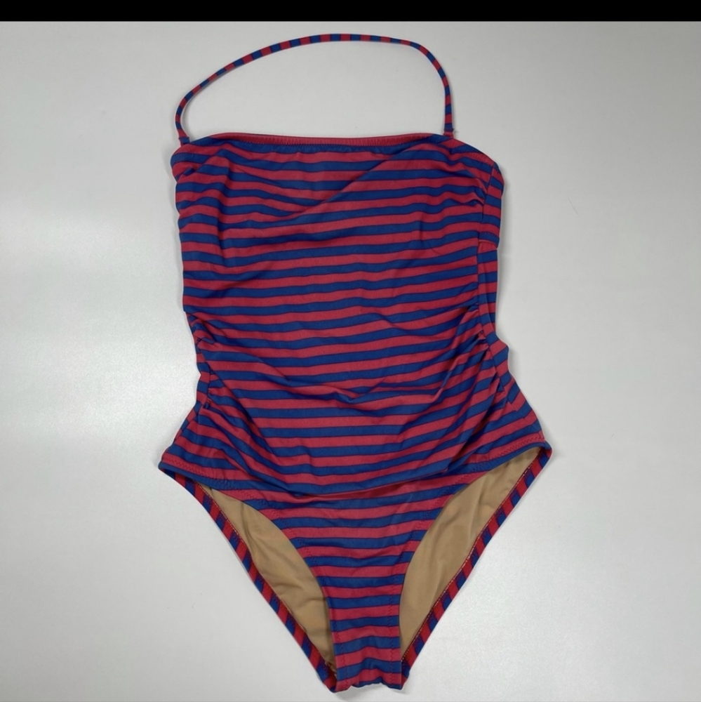 J. Crew Striped One Piece Bathing Suit XS